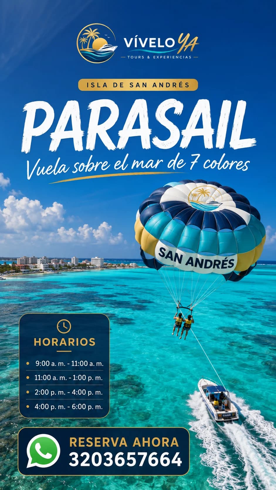 Flyer de la experiencia: Parasail